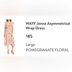 WAYF Jenna asymmetrical floral dress (large)